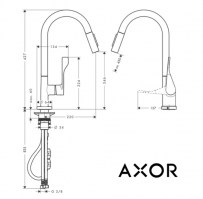 MONOMANDO COCINA EXTRAIBLE CITTERIO AXOR